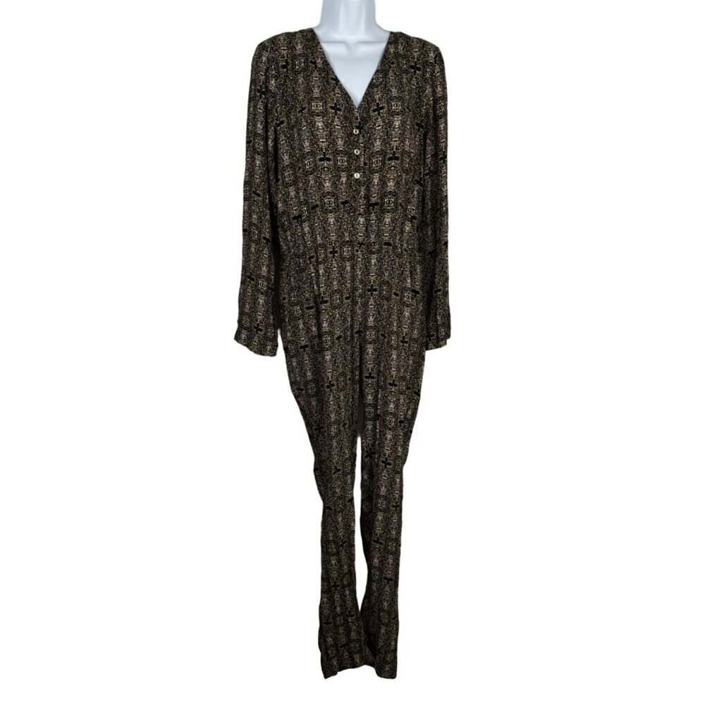 Sam & Lavi NEW Bahari Deco Tribe Printed Jumpsuit Rayon USA Printed Size XS - Picture 2 of 12